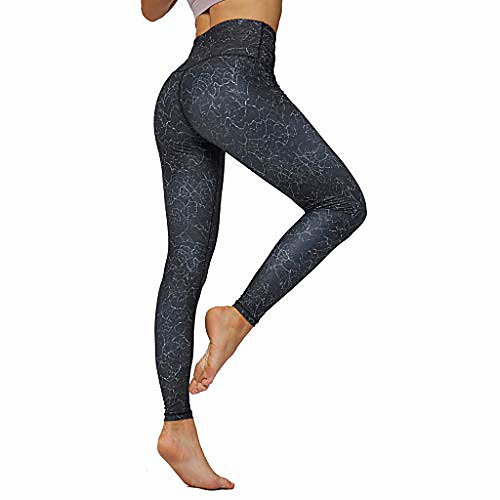 

Workout Pants for Women Printing Pocket Fitness Running Cultivate Oneself Ninth Yoga Pants Black
