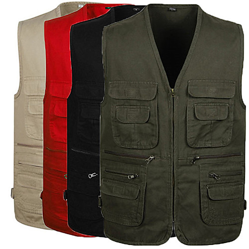 

Men's Fishing Vest Lightweight Breathable Quick Dry Vest / Gilet Sports & Outdoor Athleisure Fishing / Cotton / Solid Colored