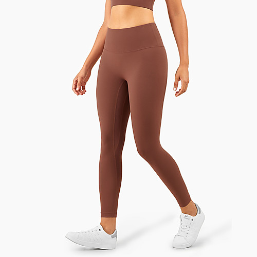 

Women's High Waist Yoga Pants Cropped Leggings Tummy Control Butt Lift Breathable Solid Color White Light Purple Blue Nylon Spandex Yoga Fitness Gym Workout Winter Sports Activewear Stretchy Skinny