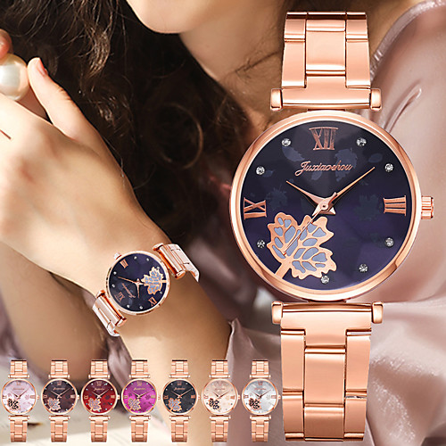 

Women's Steel Band Watches Analog - Digital Quartz Stylish Floral Style Minimalist Creative