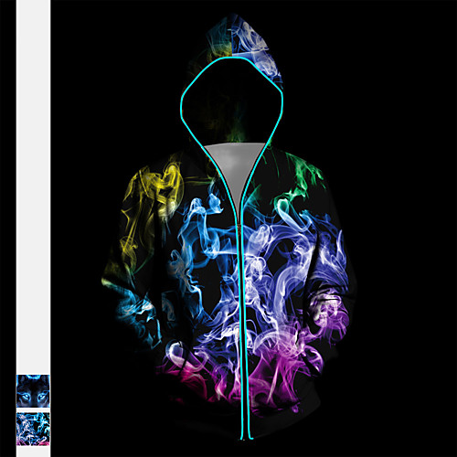 

Women's Long Sleeve Running Track Jacket Full Zip Coat Top Street Night Winter LED Lights Moisture Wicking Quick Dry Gym Workout Running Active Training Jogging Exercise Sportswear Blue Purple