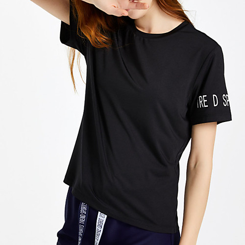 

Women's Tee / T-shirt Pure Color Crew Neck Sport Athleisure T Shirt Top Short Sleeves Breathable Soft Comfortable Everyday Use Street Casual Daily Outdoor