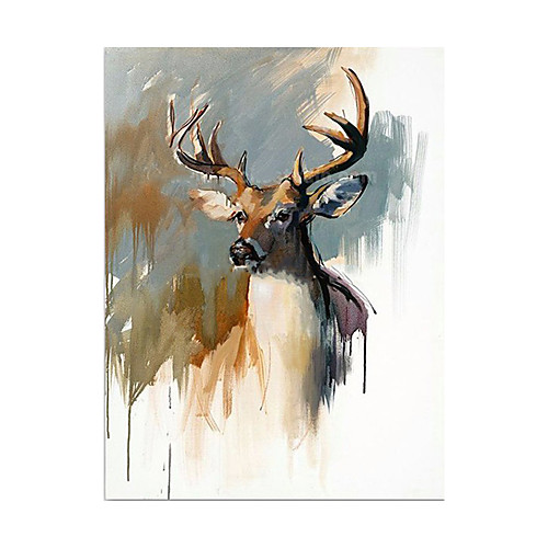 

Oil Painting Hand Painted Vertical Abstract Animals Modern Rolled Canvas (No Frame)