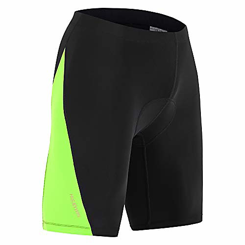 

men's upf50 3d padded cycling underwear shorts bike undershorts bicycle mtb underpants breathable briefs mtb hf818-black/green-s