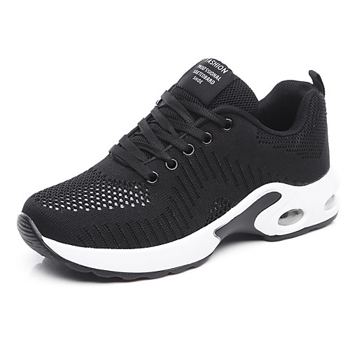 

Women's Trainers Athletic Shoes Flat Heel Round Toe Sporty Outdoor Running Shoes Mesh Solid Colored Black Purple Red