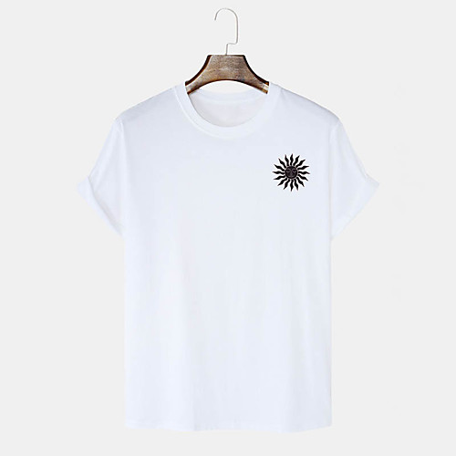 

Men's Unisex T shirt Hot Stamping Graphic Prints Sun Plus Size Print Short Sleeve Daily Tops 100% Cotton Basic Casual White Black Blushing Pink