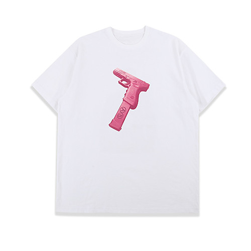 

Men's T shirt Hot Stamping Graphic Prints Print Short Sleeve Casual Tops 100% Cotton Basic Casual Fashion White