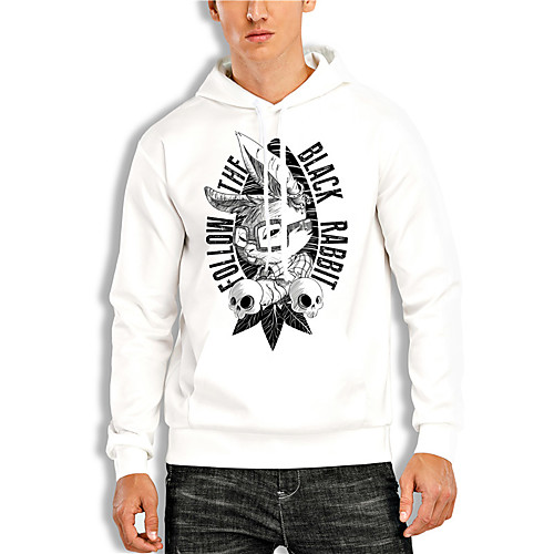 

Men's Pullover Hoodie Sweatshirt Graphic Prints Animal Print Daily Sports 3D Print 3D Print Casual Hoodies Sweatshirts White