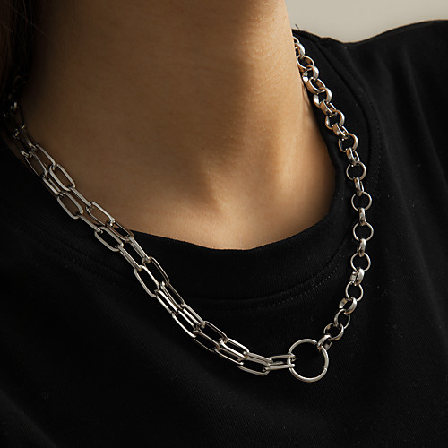 

Choker Necklace Torque Necklace Women's Artistic Simple Fashion Vintage Trendy Gold Silver 45 cm Necklace Jewelry 1pc for Street Daily Holiday Club Festival Geometric / Long Necklace