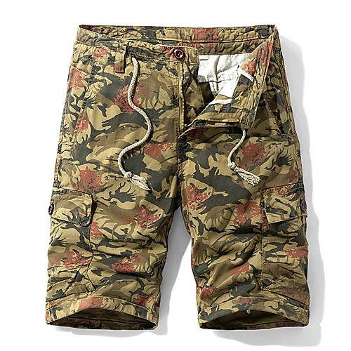 

Men's Hiking Shorts Hiking Cargo Shorts Camo Outdoor Breathable Ventilation Multi-Pockets Cotton Shorts Bottoms Light Yellow Yellow Army Green Blue Beach Traveling 28 29 30 36 38