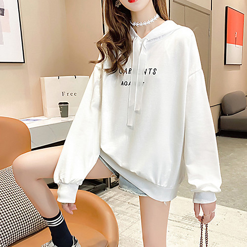 

Women's Hoodie Pullover Oversized Embroidery Hoodie Sport Athleisure Hoodie Top Long Sleeve Breathable Soft Comfortable Everyday Use Street Casual Daily Outdoor