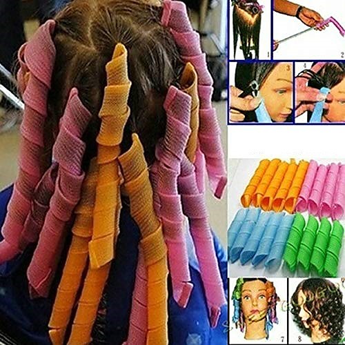 

20 Pcs/Pack Magic Hair Curlers No Heat Hair Roller Curling Rods Set Spiral Curls Styling Kit Styling Hooks DIY Hair Styling Roller Perm Tool Set for Long Hair Up to 20 Inch