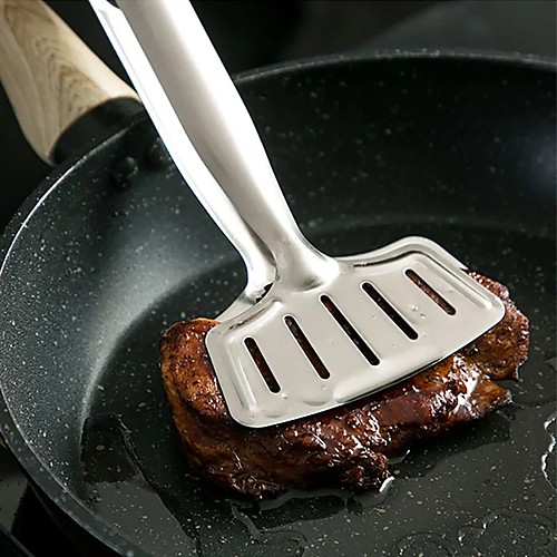 

Barbecue Tong Fried Steak Fish Shovel Stainless Steel Fried Fish Shovel BBQ Bread Clamp Kitchen Bread Meat Clamp DIY Cooking Kitchen Accessories