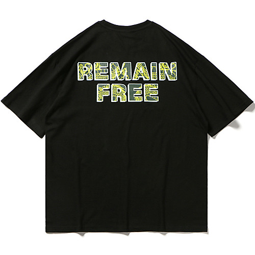 

Men's Unisex T shirt Hot Stamping Graphic Prints Letter Plus Size Print Short Sleeve Casual Tops 100% Cotton Basic Casual Fashion Black Navy Blue
