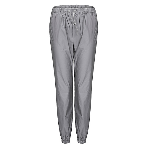 

Women's Stylish Streetwear Comfort Weekend Gym Tactical Cargo Pants Plain Full Length Elastic Waist Grey