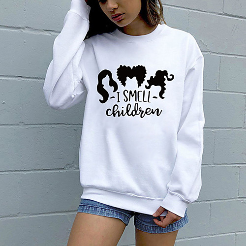

Women's Sweatshirt Pullover Pure Color Crew Neck Letter Printed Sport Athleisure Sweatshirt Top Long Sleeve Breathable Soft Comfortable Everyday Use Street Casual Daily Outdoor