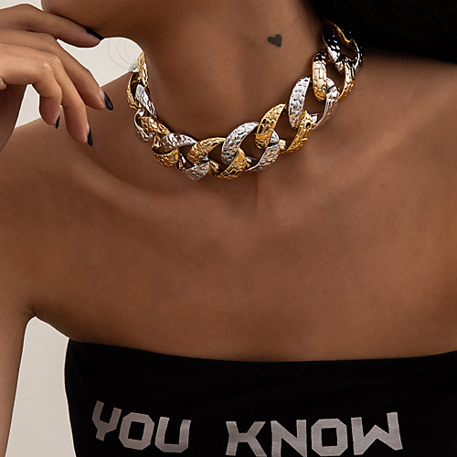 

Choker Necklace Torque Necklace Women's Geometrical Artistic Simple Fashion Vintage Trendy Gold 45 cm Necklace Jewelry 1pc for Street Daily Holiday Club Festival Geometric