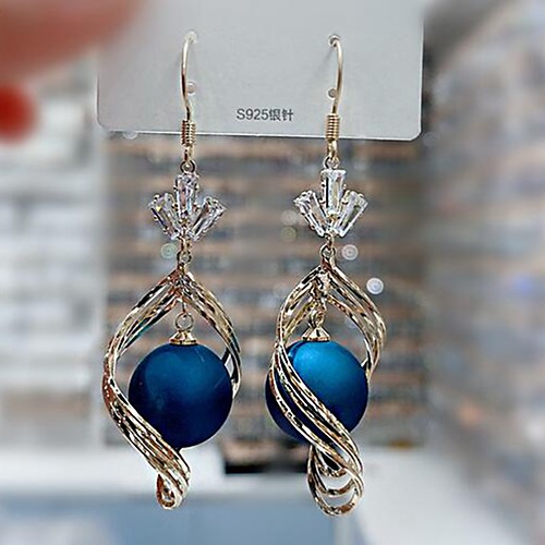 

Women's Drop Earrings Pear Cut Stylish Classic Imitation Pearl Earrings Jewelry White / Blue / Red For Date