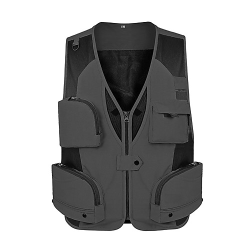 

Men's Hiking Vest / Gilet Fishing Vest Military Tactical Vest Sleeveless V Neck Vest / Gilet Jacket Top Outdoor Lightweight Breathable Quick Dry Sweat wicking Autumn / Fall Spring Polyester Patchwork