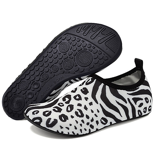 

Men's Unisex Water Shoes / Water Booties & Socks Sporty Casual Beach Athletic Outdoor Water Shoes Upstream Shoes Elastic Fabric Breathable Booties / Ankle Boots Black and White Leopard Summer