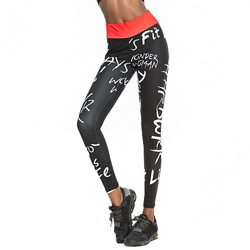 

Activewear Pants Printing Solid Women's Training Running Natural Polyester