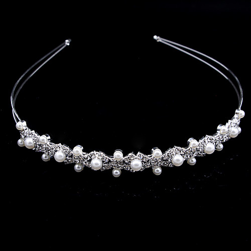 

Wedding Bridal Alloy Headbands / Headdress / Headpiece with Imitation Pearl / Metal 1 Piece Wedding / Party / Evening Headpiece
