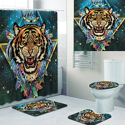 

Bathroom Shower Curtains & Hooks Rainbow Neoclassical Polyester Waterproof