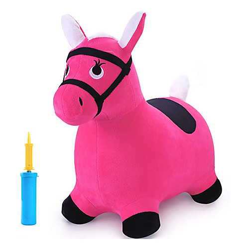 

Activity Toy Ride on Bouncy Animal Bouncy Horse Inflatable Jumping Hopper With Pump Plush Covered Boys and Girls Kid's Adults Gift Indoor Outdoor Summer Outdoor Toys