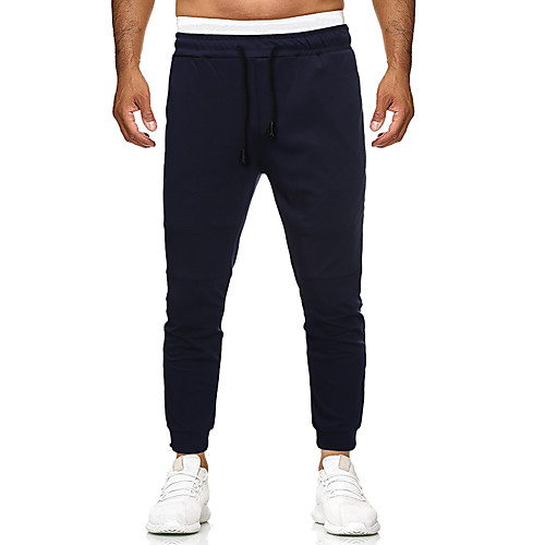 

Men's Classic Style Casual / Sporty Outdoor Casual Daily Harem Chinos Pants Plain Full Length Classic Navy Blue