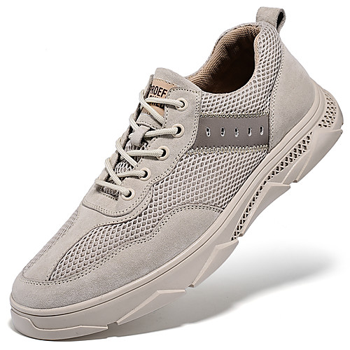 

Men's Sneakers Classic Daily Office & Career Mesh Breathable Non-slipping Wear Proof Beige Gray Spring Summer