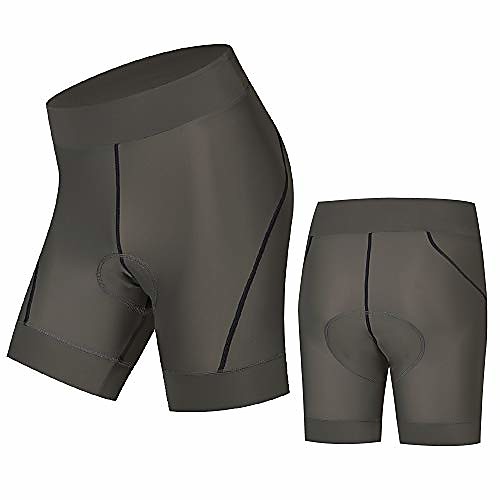 

womens bike shorts for cycling with 3d padded ride upf 50 gray m