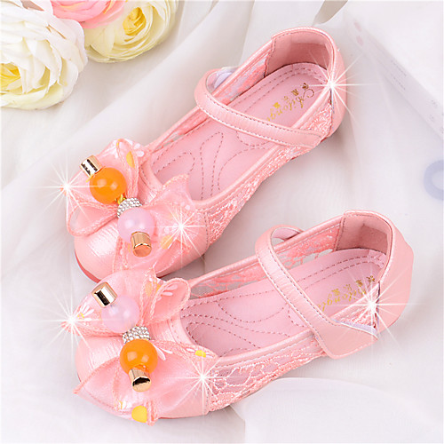 

Girls' Heels Flower Girl Shoes Princess Shoes School Shoes Rubber PU Little Kids(4-7ys) Big Kids(7years ) Daily Party & Evening Walking Shoes Rhinestone Bowknot Pearl Almond Blue Pink Fall Spring