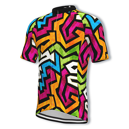 

21Grams Men's Short Sleeve Cycling Jersey Spandex Rose Red Bike Top Mountain Bike MTB Road Bike Cycling Breathable Quick Dry Sports Clothing Apparel / Athleisure