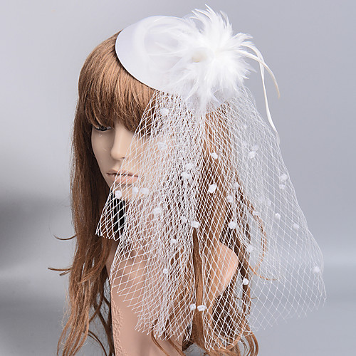 

1920s Retro Tulle / Feathers Fascinators with Feather 1 Piece Special Occasion / Party / Evening Headpiece