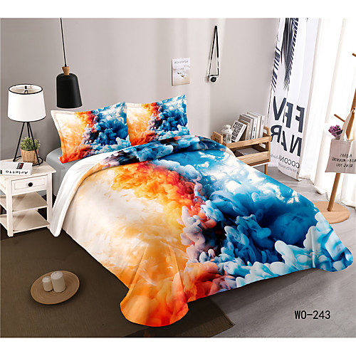 

3-Piece Duvet Cover Set Hotel Bedding Sets Comforter Cover with Soft Lightweight Microfiber, Include 1 Duvet Cover, 2 Pillowcases for Double/Queen/King