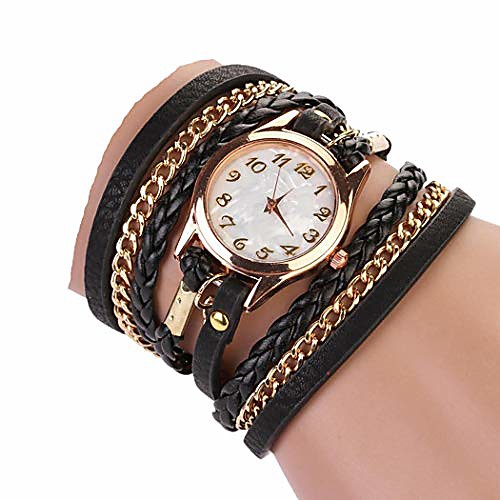 

Women Retro Synthetic Leather Strap Watch Bracelet Wristwatch Wrist Watches