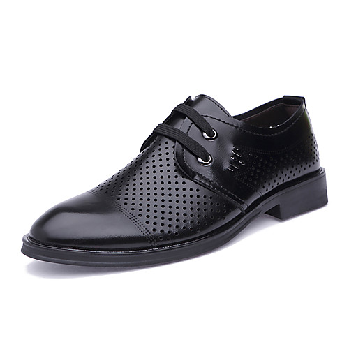 

Men's Oxfords Business Classic British Daily Office & Career PU Breathable Non-slipping Wear Proof Black Brown Spring Summer