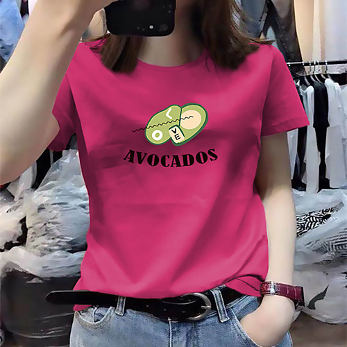 

Women's Tee / T-shirt Pure Color Crew Neck Spandex Sport Athleisure Top Short Sleeves Breathable Soft Comfortable Everyday Use Casual Daily Outdoor