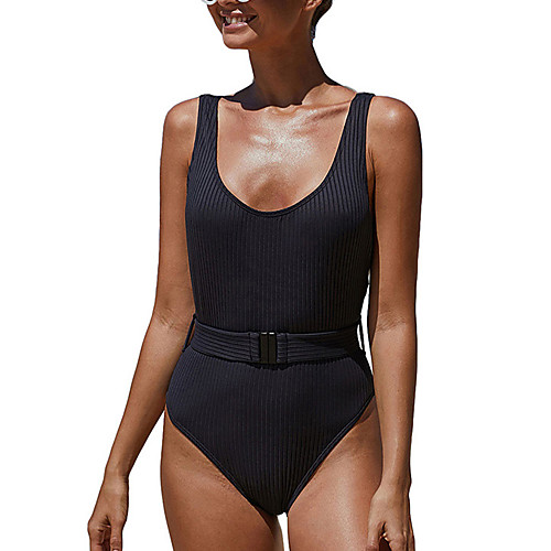 

Women's Sexy One Piece Swimsuit High Waist Padded Normal Swimwear Bathing Suits Black Red Yellow / Padded Bras