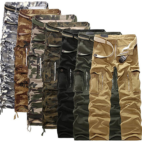 

Men's Hiking Pants Trousers Hiking Cargo Pants Camo Outdoor Breathable Multi-Pockets Wear Resistance Cotton Bottoms Jungle camouflage Black Army Green Camouflage Khaki Hunting Fishing Climbing 28 29