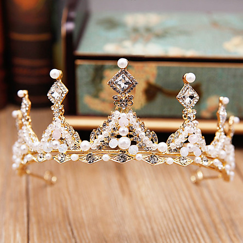 

Simple Wedding Alloy Tiaras with Metal 1 Piece Wedding / Birthday Headpiece