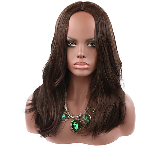 

Synthetic Wig Curly Middle Part Wig Medium Length Brown / Burgundy Synthetic Hair Women's Party Fashion Comfy Brown