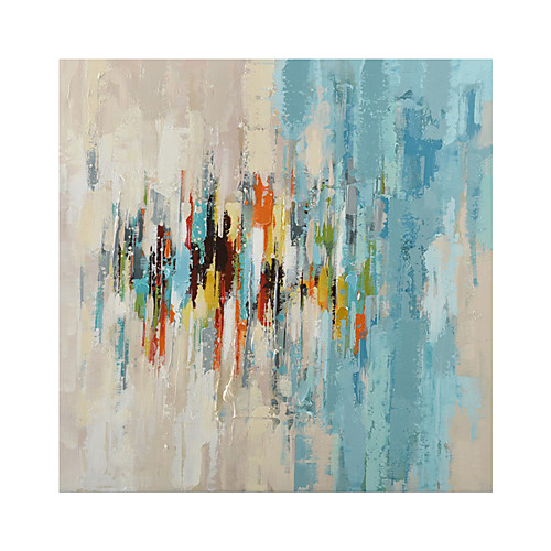 

Oil Painting Hand Painted Square Abstract Modern Rolled Canvas (No Frame)