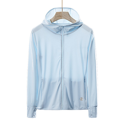 

Women's Long Sleeve Windbreaker Running Skin Jacket Full Zip Coat Top Athletic Athleisure Summer UV Sun Protection Quick Dry Breathable Fitness Gym Workout Running Jogging Sportswear Solid Colored