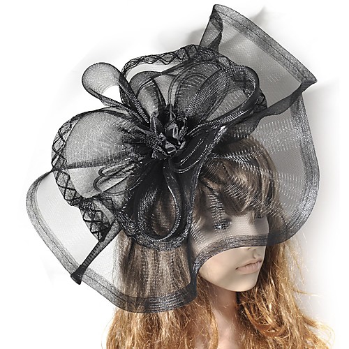 

Hyperbole Vintage Inspired Tulle Fascinators with Floral / Solid 1 Piece Special Occasion / Party / Evening Headpiece