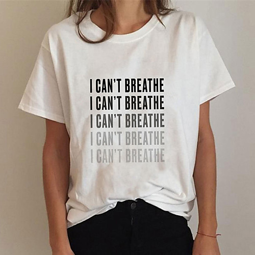 

Women's Tee / T-shirt Pure Color Crew Neck Letter Printed Sport Athleisure T Shirt Top Short Sleeves Breathable Soft Comfortable Everyday Use Street Casual Daily Outdoor