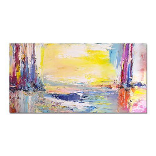 

Oil Painting Hand Painted Horizontal Abstract Modern Stretched Canvas