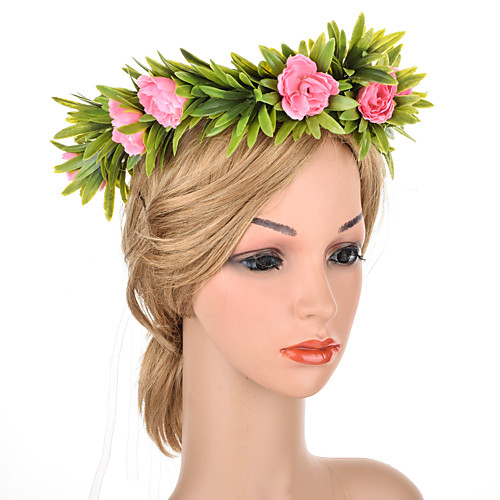 

Bohemian Retro Fabric Headpiece with Flower / Trim 1 Piece Special Occasion / Party / Evening Headpiece