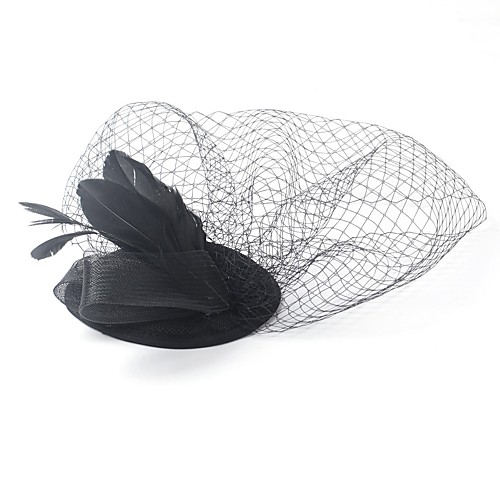 

Tulle Fascinators with Feather 1 Piece Special Occasion / Party / Evening Headpiece
