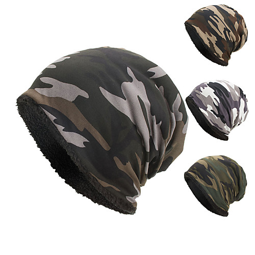 

women and men winter warm hats baggy camouflage crochet hats wool ski beanie skull caps